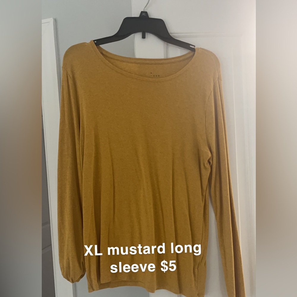 Mustard color long sleeve $7